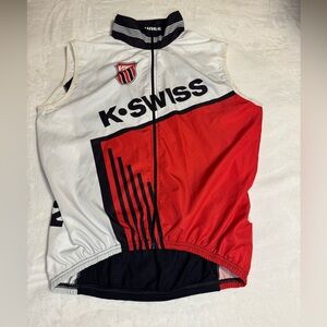 K SWISS Wind Performance Triathlon & Cycling Vest. W/ Vented back. Mens LG.